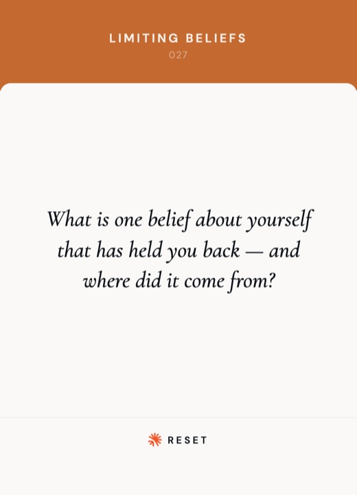Card 027, Limiting Beliefs